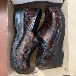 Danko's Multicolor Shimmer Scribble Clogs - EU Size 40 / US Women's Size 9.5-10